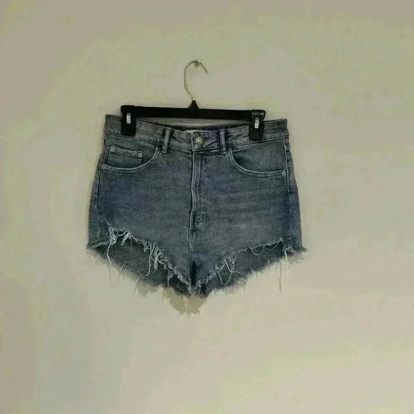 Zara Light Blue Denim Short US 8 Like New - Picture 1 of 2